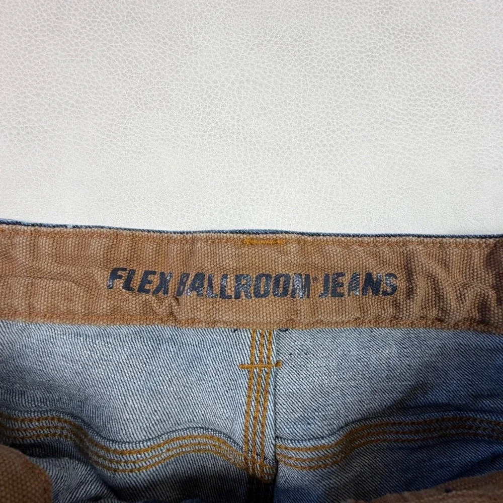 Duluth Trading Co Flex Ballroom Jeans Mens 36x32 Dark Wash Straight Leg Denim